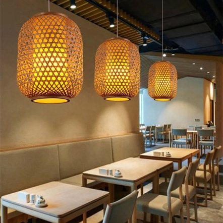 The finished lighting installed in a completed interior